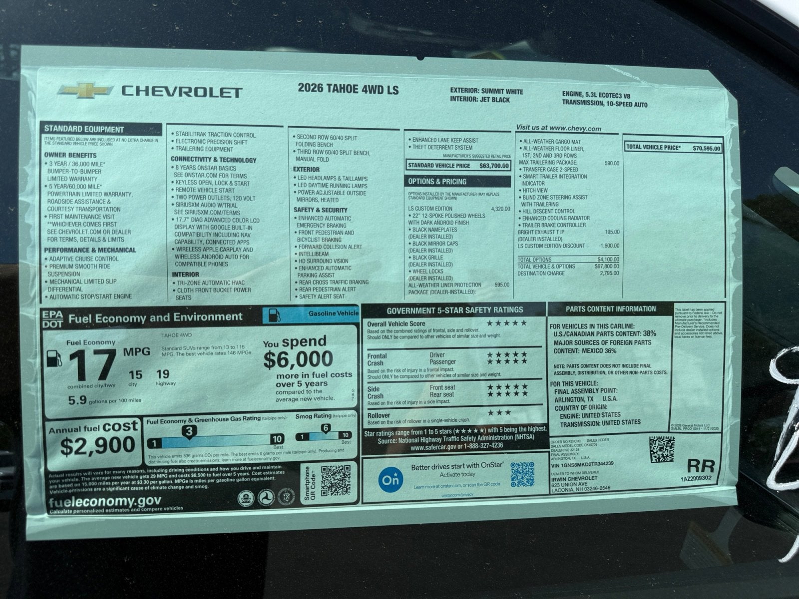 2026 Chevrolet Tahoe LS