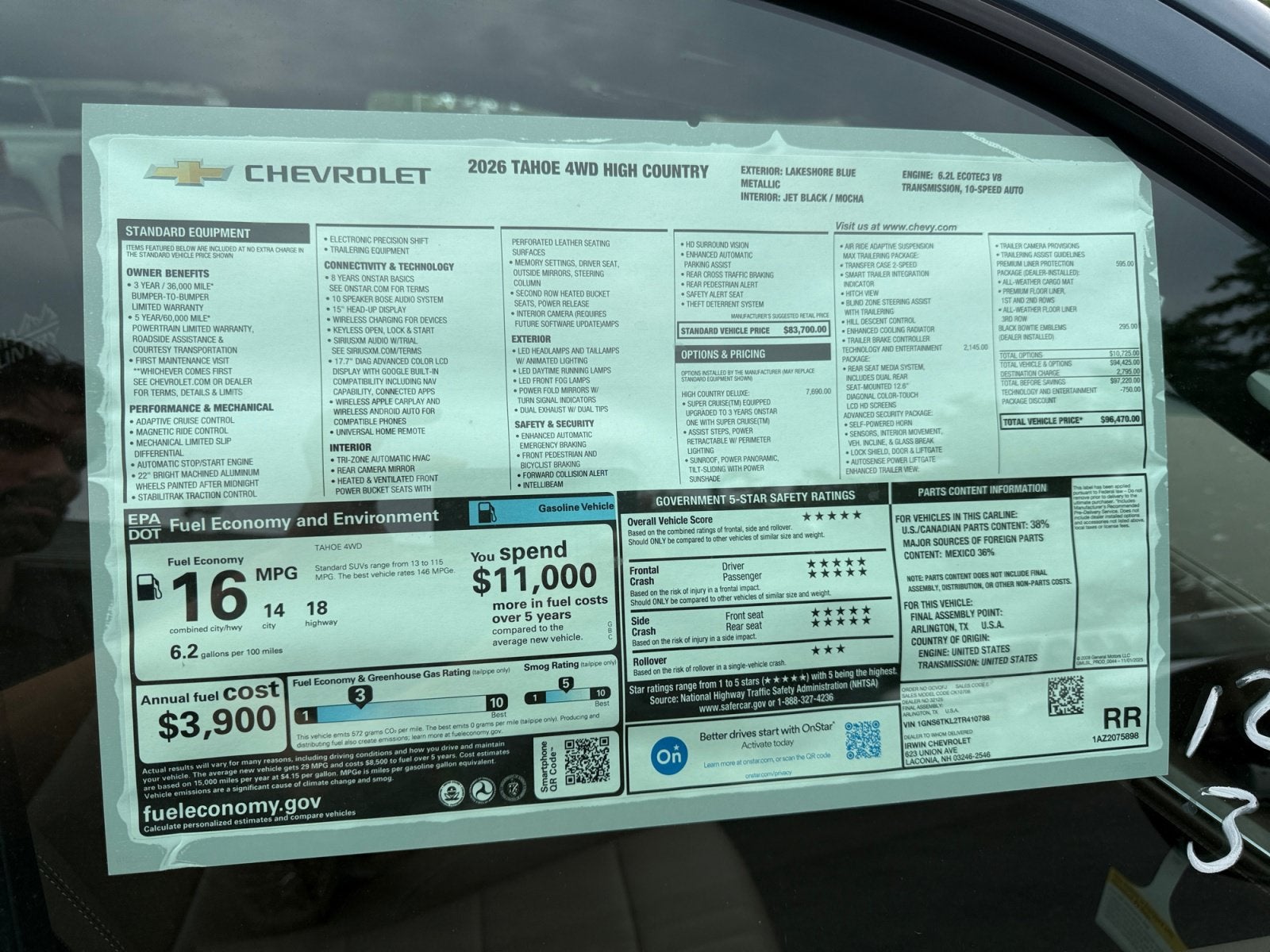 2026 Chevrolet Tahoe High Country