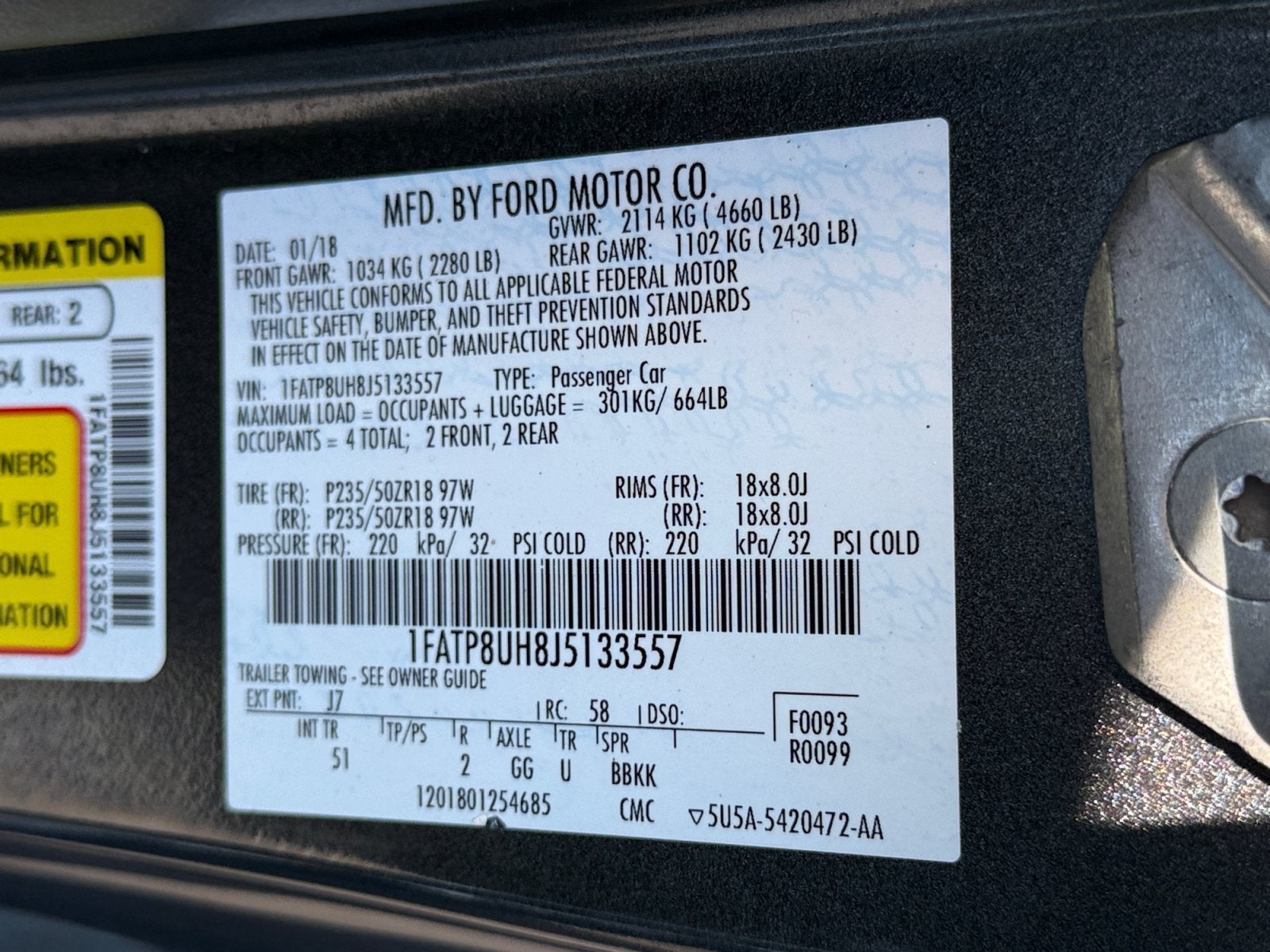 2018 Ford Mustang EcoBoost Premium