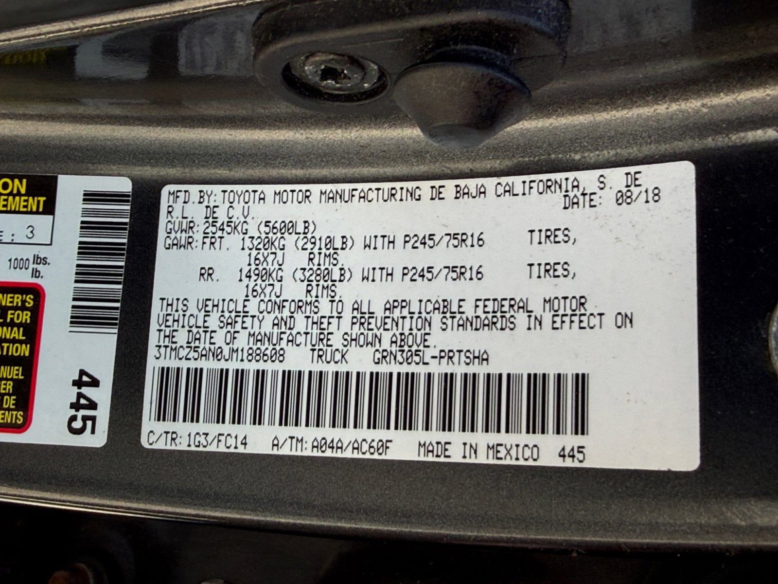 2018 Toyota Tacoma SR5