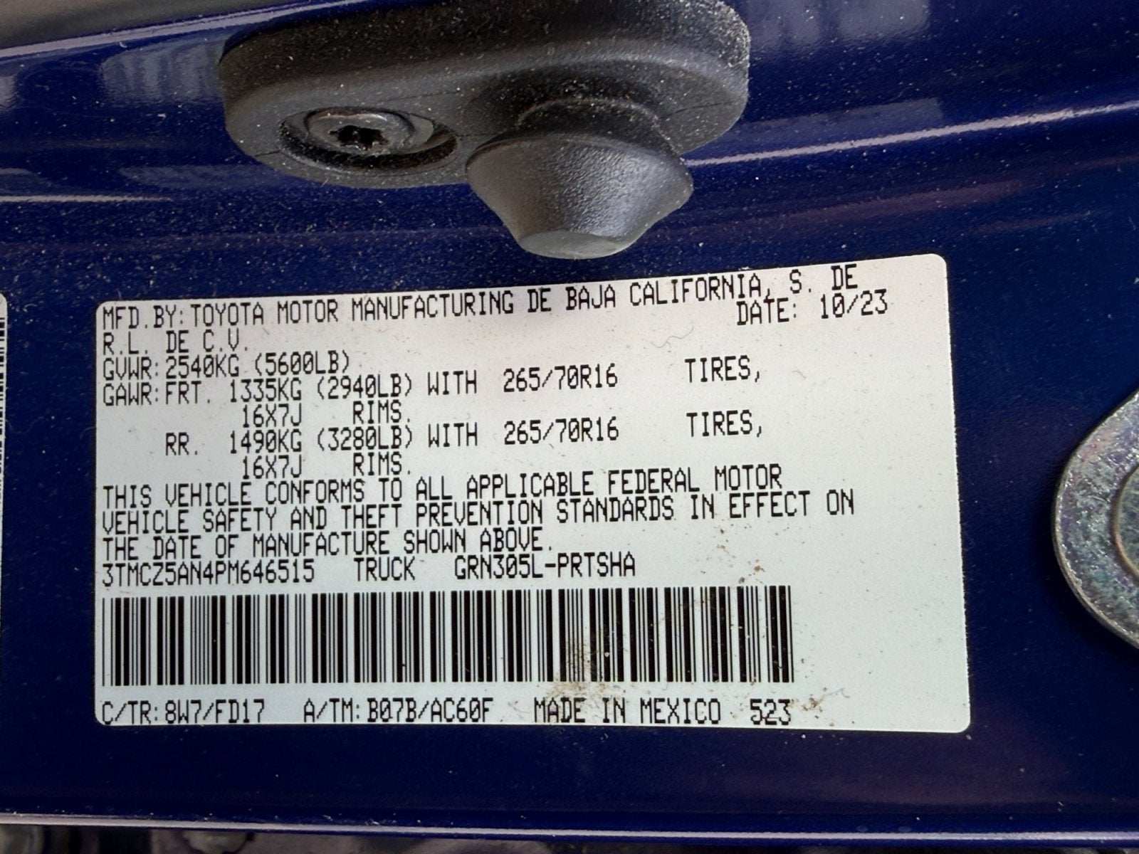 2023 Toyota Tacoma 4WD TRD Off Road