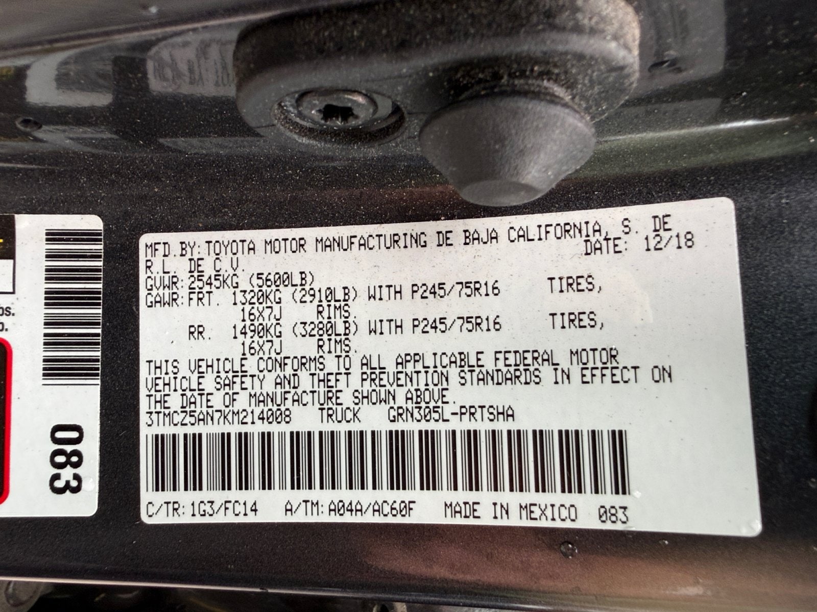2019 Toyota Tacoma 4WD SR5