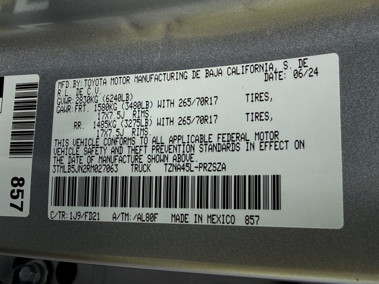 2024 Toyota Tacoma 4WD TRD Off Road