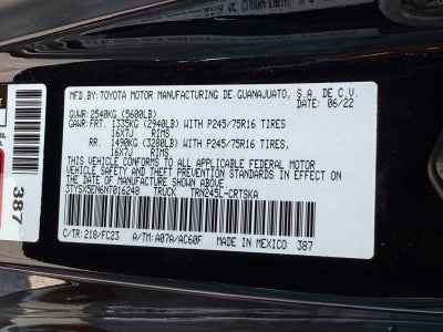 2022 Toyota Tacoma 4WD SR5