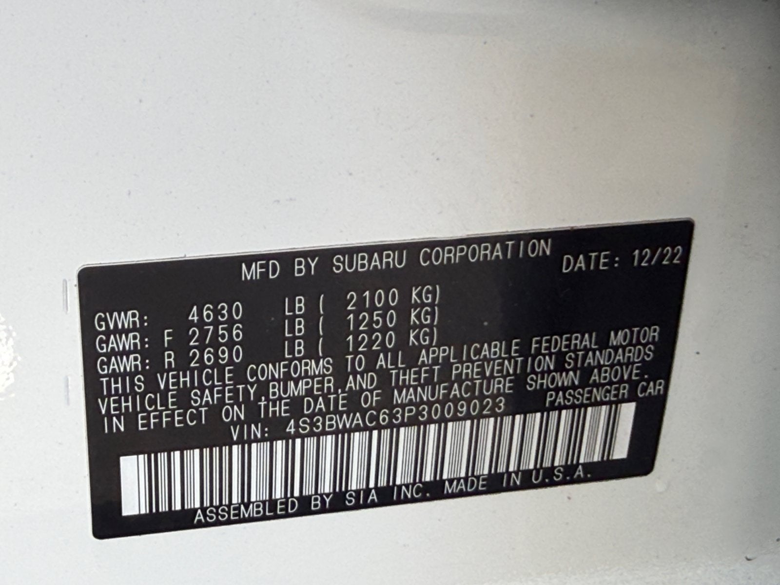 2023 Subaru Legacy Premium