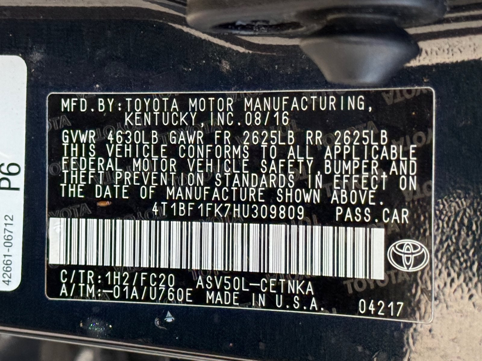 2017 Toyota Camry LE