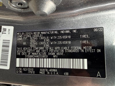 2022 Toyota Highlander Hybrid XLE