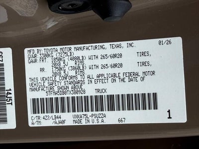 2026 Toyota Tundra 4WD Truck 1794 Edition