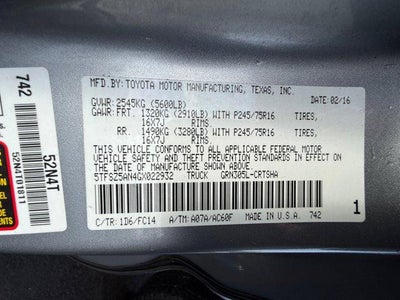 2016 Toyota Tacoma SR5