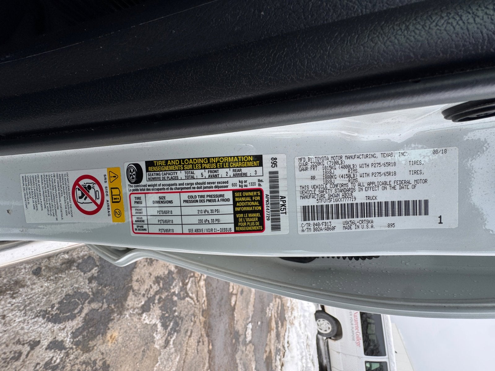 2019 Toyota Tundra 4WD SR5