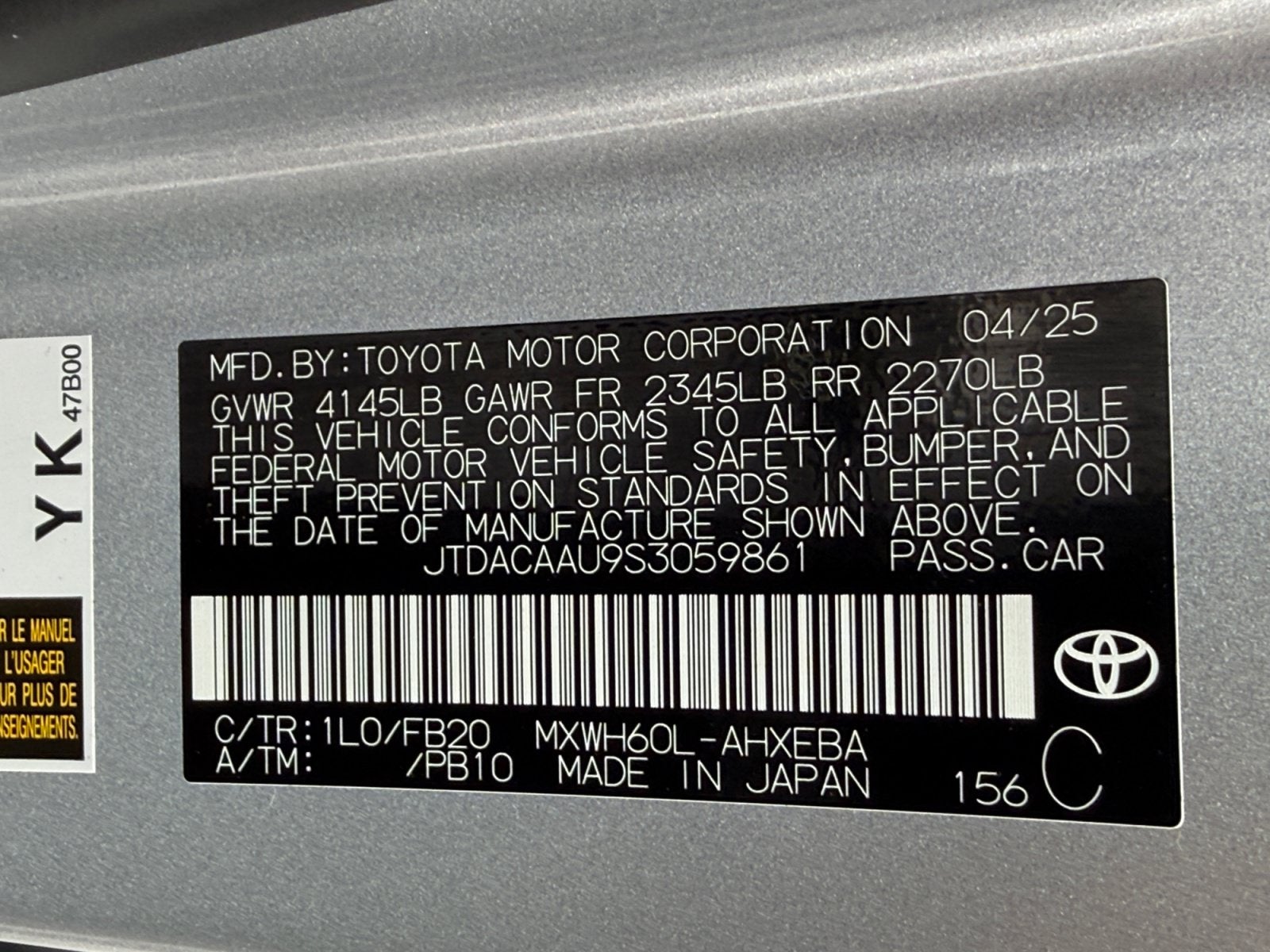 2025 Toyota Prius LE