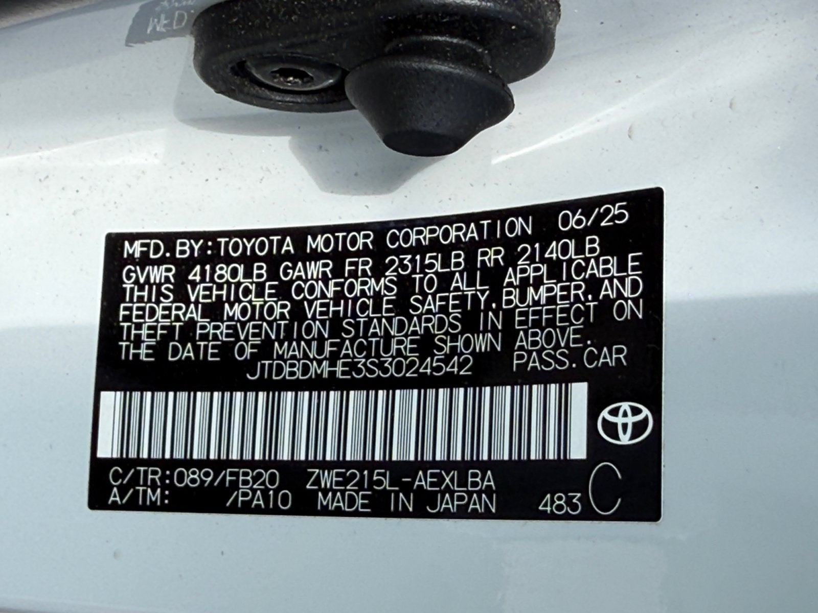 2025 Toyota Corolla Hybrid LE